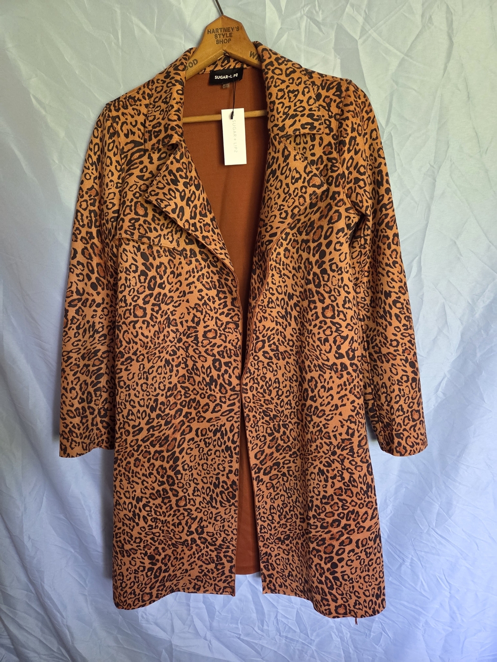 Sugarlips Leopard Print Trench Coat